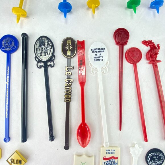 Vintage Swizzle Sticks Mixed Lot of 44 - Picture 5 of 10